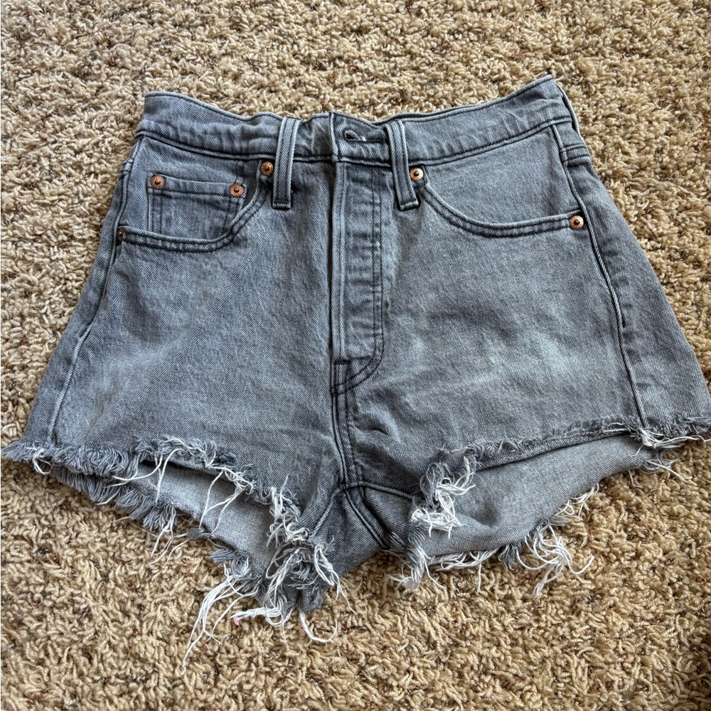 Gray Denim Women's Shorts